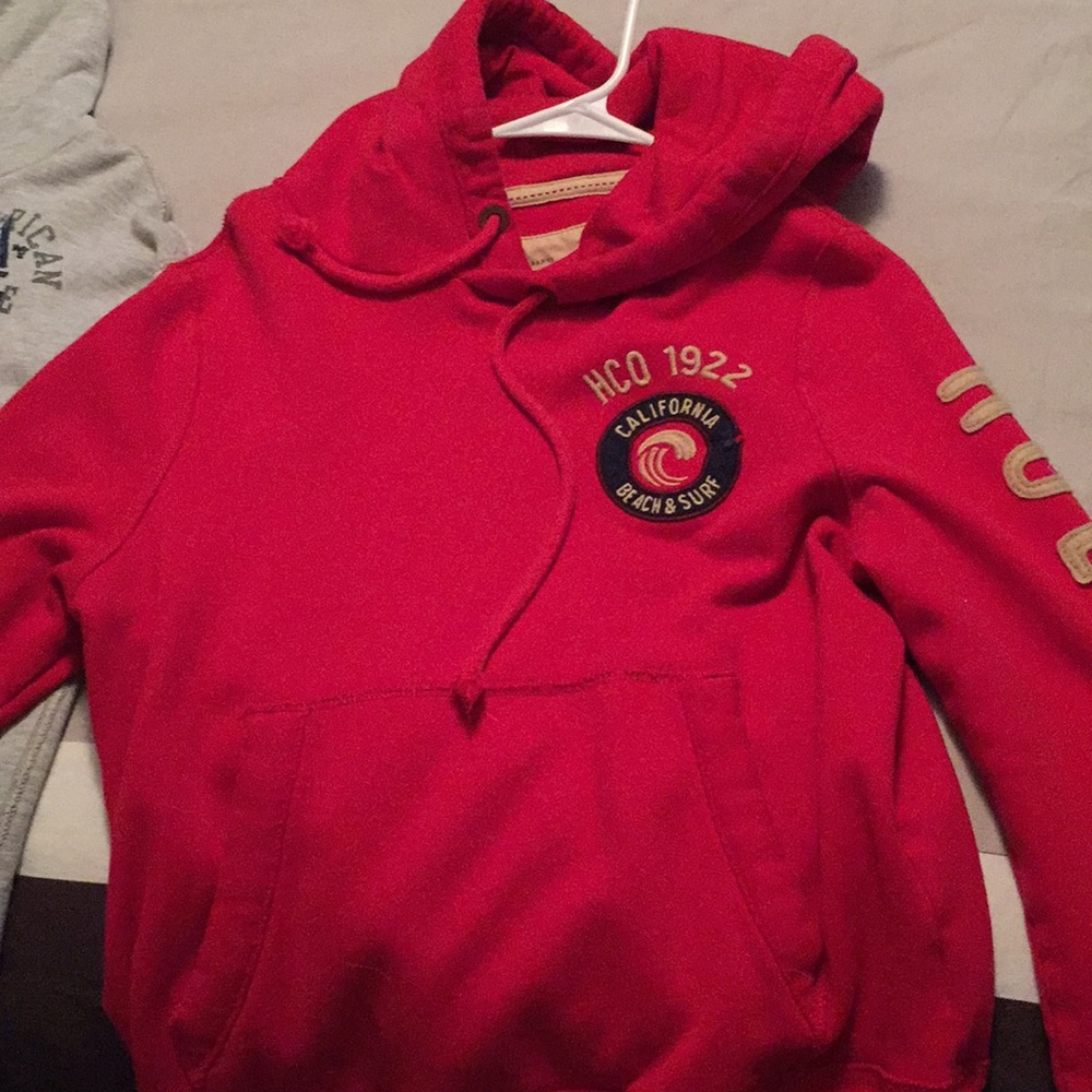 Hollister CA Hoodie Men’s Red